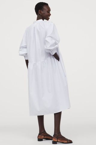 H&M + Long-Sleeved Cotton Dress