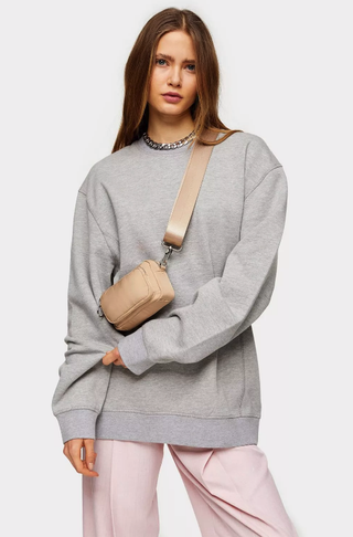 Topshop + Grey Relaxed Sweatshirt