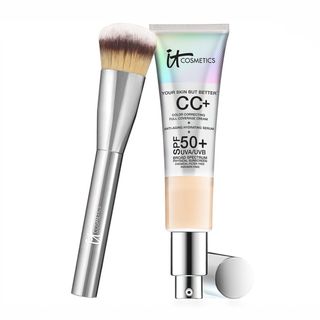 It Cosmetics + Full Coverage Physical SPF 50 CC Cream With Plush Brush