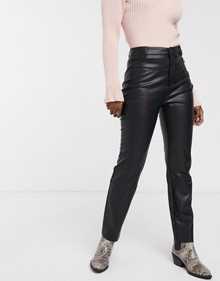 Pull & Bear + Faux Leather Pants