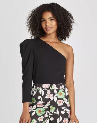 Target Who What Wear + Puff Long Sleeve Off the Shoulder T-Shirt