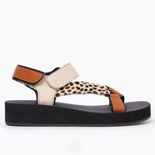 Marks and Spencer + Leather Strappy Two Band Sandals