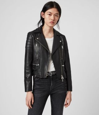 AllSaints + Halley Leather Biker Jacket