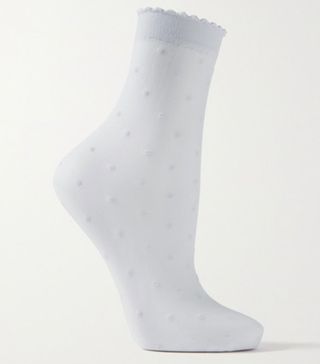 Falke + Point D'Esprit Stretch-Tulle Socks