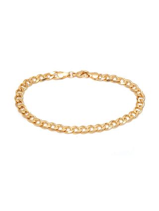 Barzel + 18K Gold Plated Curb Link Anklet