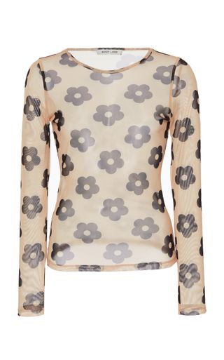 Sandy Liang + Powers Printed Jersey Top