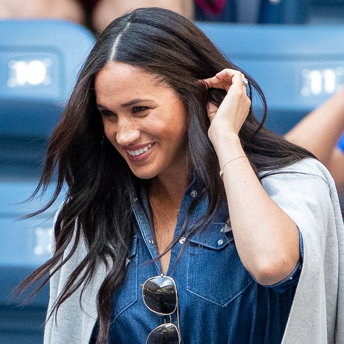 meghan markle j crew denim dress Meghan Markle's Best-Selling J.Crew Dress Is Now on Sale