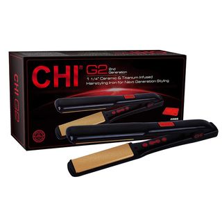 CHI + G2 Ceramic and Titanium 1 1/4-Inch Straightening Hairstyling Iron