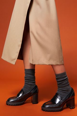 H&M + Chunky Heeled Loafers