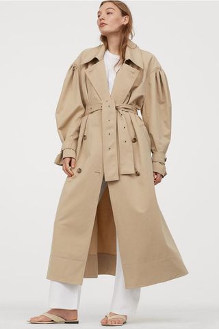 H&M + Puff Sleeved Trenchcoat
