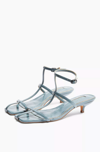 Topshop + Nika Blue Cage Mini Heels