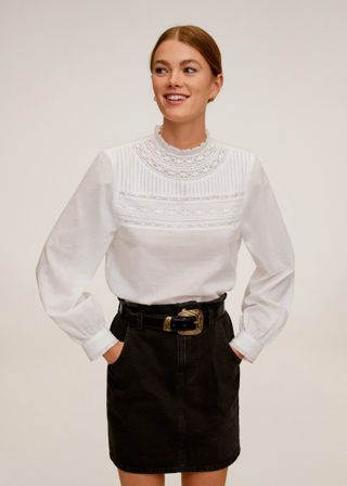 Mango + Embroidered Details Blouse