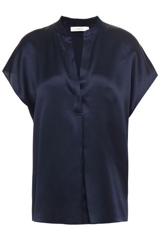 Vince + Silk-Satin Blouse