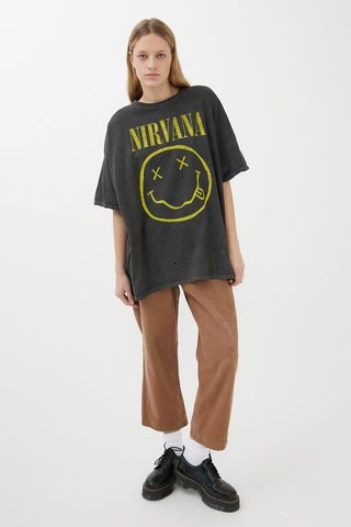 UO + Nirvana Destroyed T-Shirt Dress