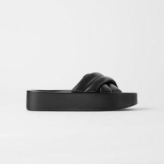 Zara + Quilted Leather Platform Sandals
