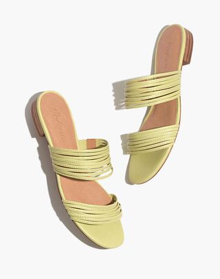 Madewell + The Meg Slide Sandals in Leather