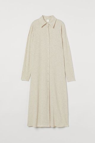 H&M + Ribbed Shirt Dress