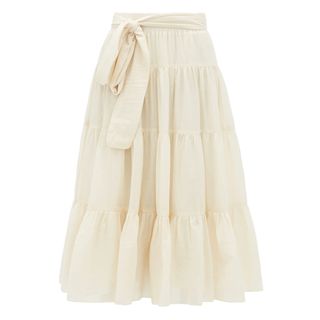 Loup Charmant + Demeter Tiered Cotton Midi Skirt