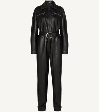 Dodo Bar Or + Barbara Belted Leather Jumpsuit
