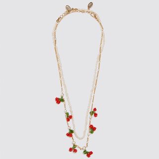 Zara + Pack of Necklaces with Cherries and Pearls