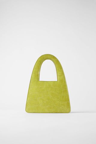 Zara + Animal Print Cut-Out Crossbody Bag