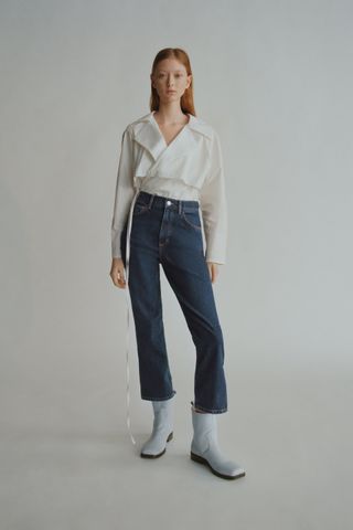 Zara + Slim Mid-Rise Split Hem Jeans