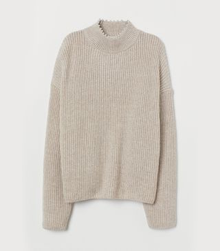H&M + Sweater With Pearlescent Beads