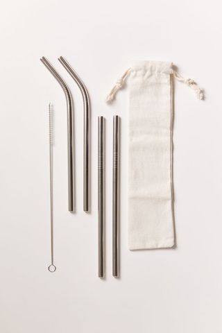 Urban Outfitters + Stainless Steel Reusable Straw Set
