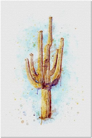 Lantern Press + Saguaro Cactus Watercolor (20x30 Premium 1000 Piece Jigsaw Puzzle)