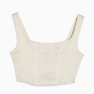 Topshop + Ivory Satin Corset