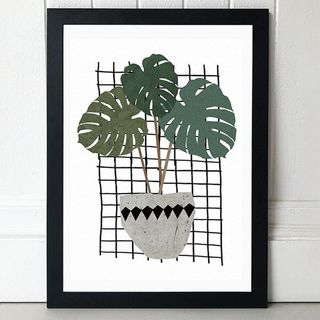 Urban Outfitters + Seventy Tree Monstera Wall Art Print from