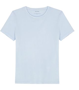 American Vintage + Vegiflower Light Blue Cotton T-shirt