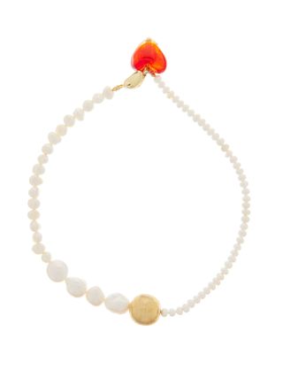 Timeless Pearly + Pearl & Heart Gold-Plated Choker Necklace
