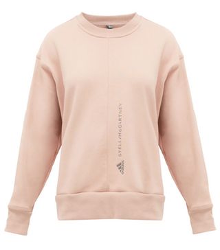 Adidas by Stella McCartney + Embroidered-Logo Cotton Sweatshirt