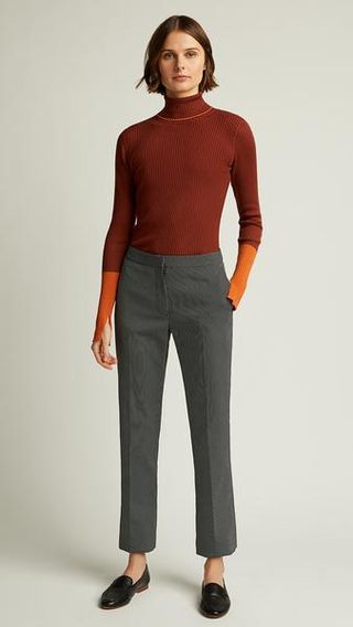 Argent + Grid Tailored Trouser