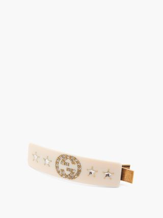 Gucci + GG crystal hair slide