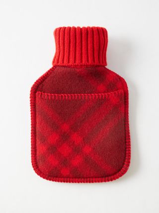 Burberry + Check Felted-Wool Hot Water Bottle and Cover