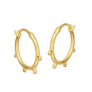 Missoma + Lucy Williams Gold Tiny Orb Hinged Hoops