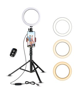 UBeeSize + Selfie Ring Light with Tripod Stand & Cell Phone Holder