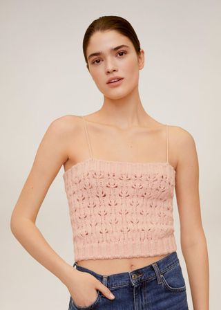 Mango + Openwork Knit Top