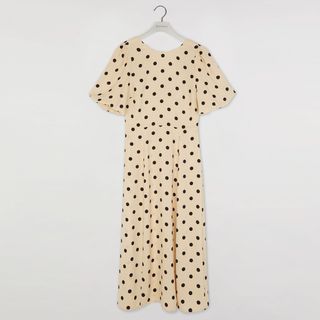 Warehouse + Spot Puff Sleeve Midi Dress