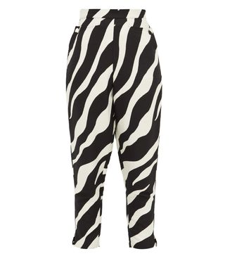 Elzinga + Zebra-Jacquard Tapered-Leg Trousers