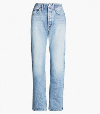 Agolde + 90s Mid-Rise Faded Straight-Leg Jeans