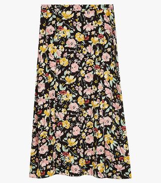 Warehouse + Riviera Floral Print Midi Skirt