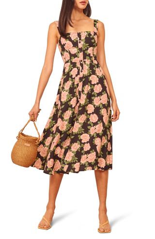 Reformation + Saltillo Floral Print Midi Sundress