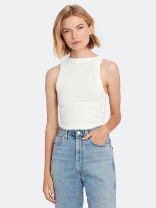 The Line by K + Ximeno High Neck Cropped Tank