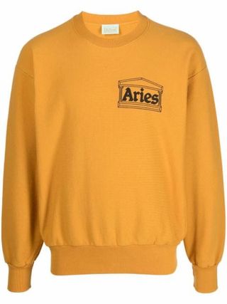 Aries + Logo-Print Cotton Sweatshirt