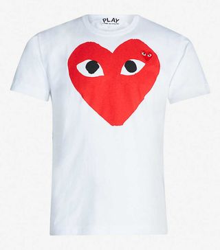 Comme Des Garcons Play + Big Red Heart cotton-jersey T-shirt