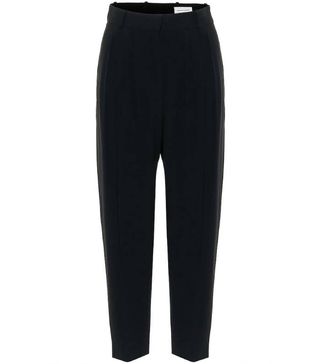 Alexander McQueen + Crêpe High-Rise Straight Pants