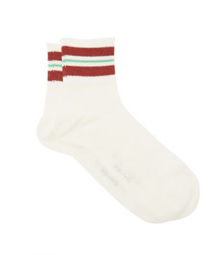 Falke + Striped-Cuff Ankle Socks
